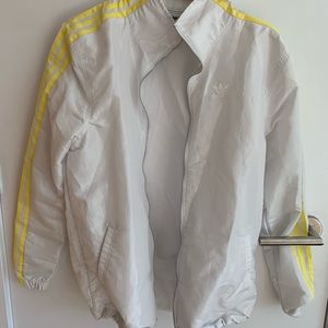 Adidas Originals White and Yellow Windbreaker